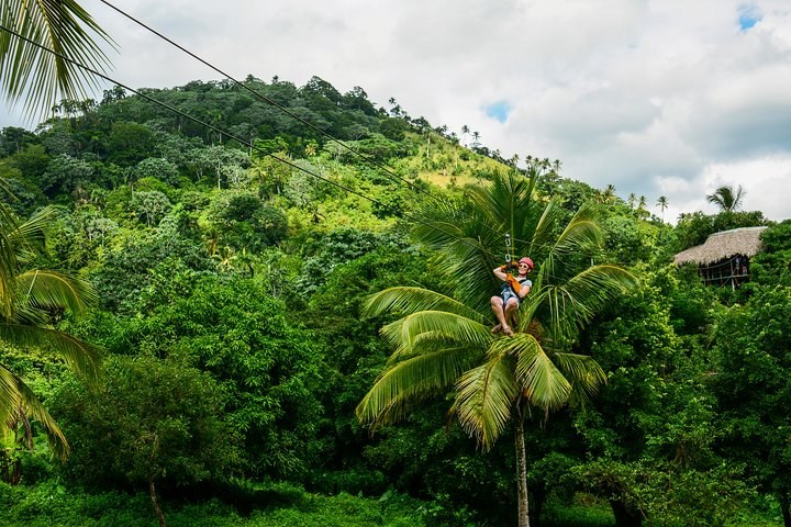 Zipline adventure over the tropical canopy